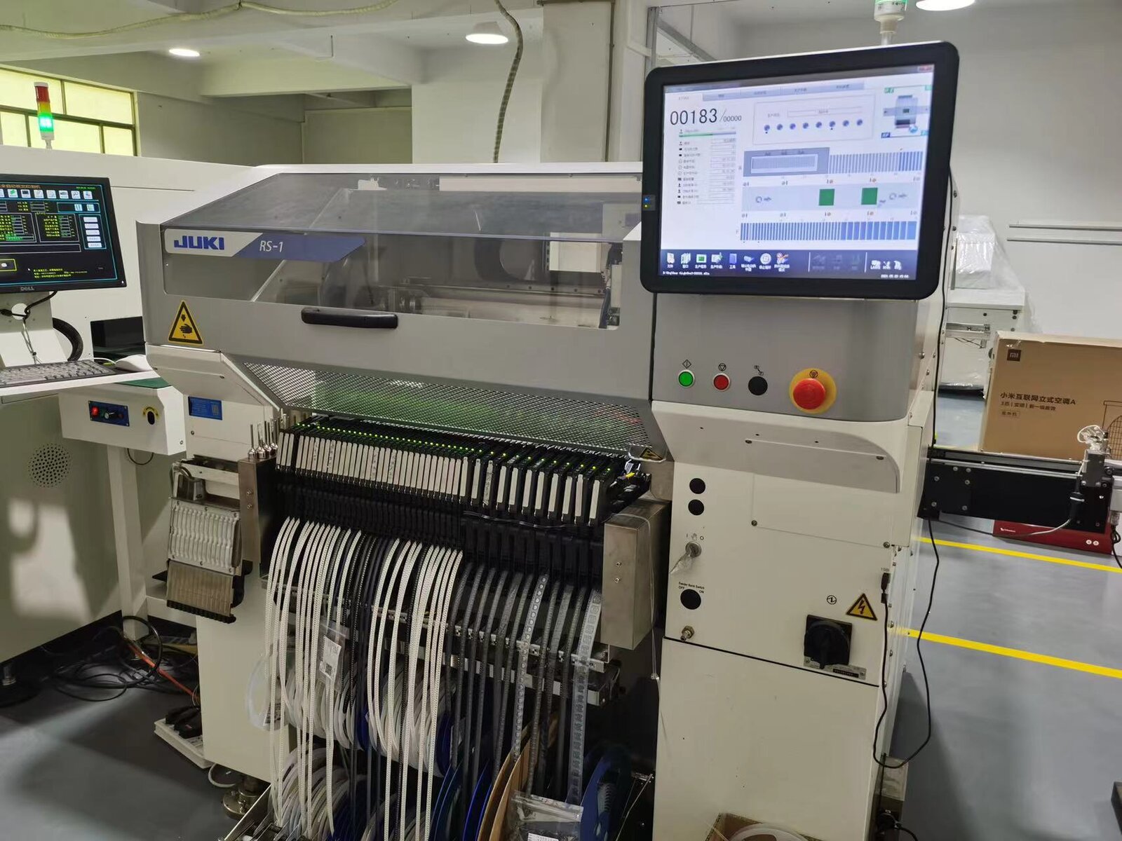 SMT pick-and-place machine populating LED boards